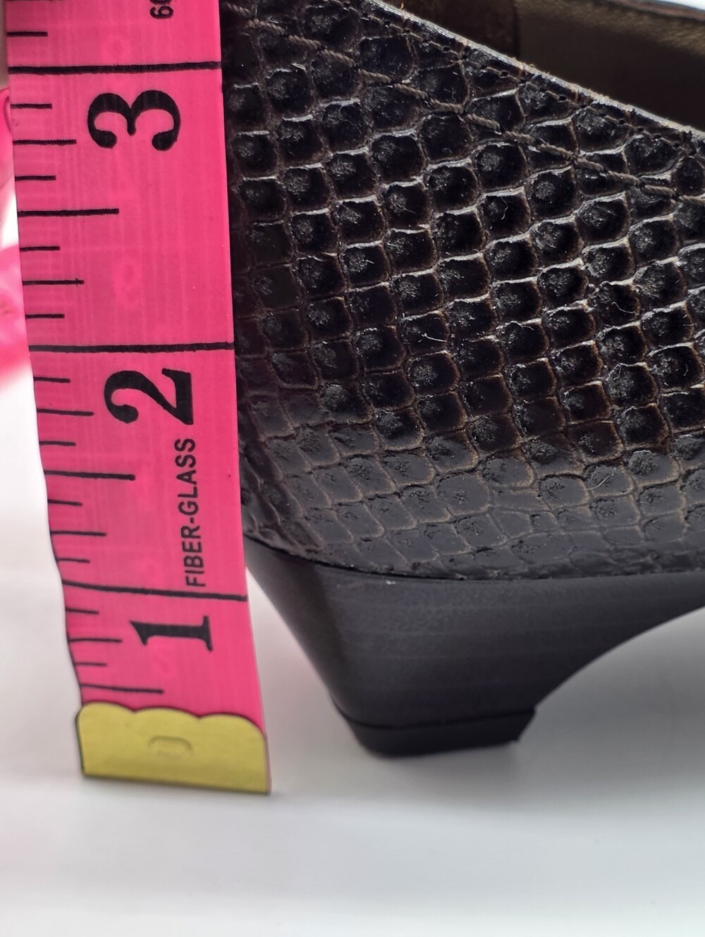 Vintage Peter Kaiser Genuine Snakeskin Low Heels | Size 8 Dark Academia Indie - Picture 12 of 16